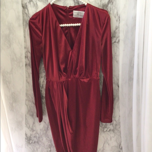 Altuzarra Long Sleeve V-Neck Cocktail Dress (XS) - Picture 6 of 8